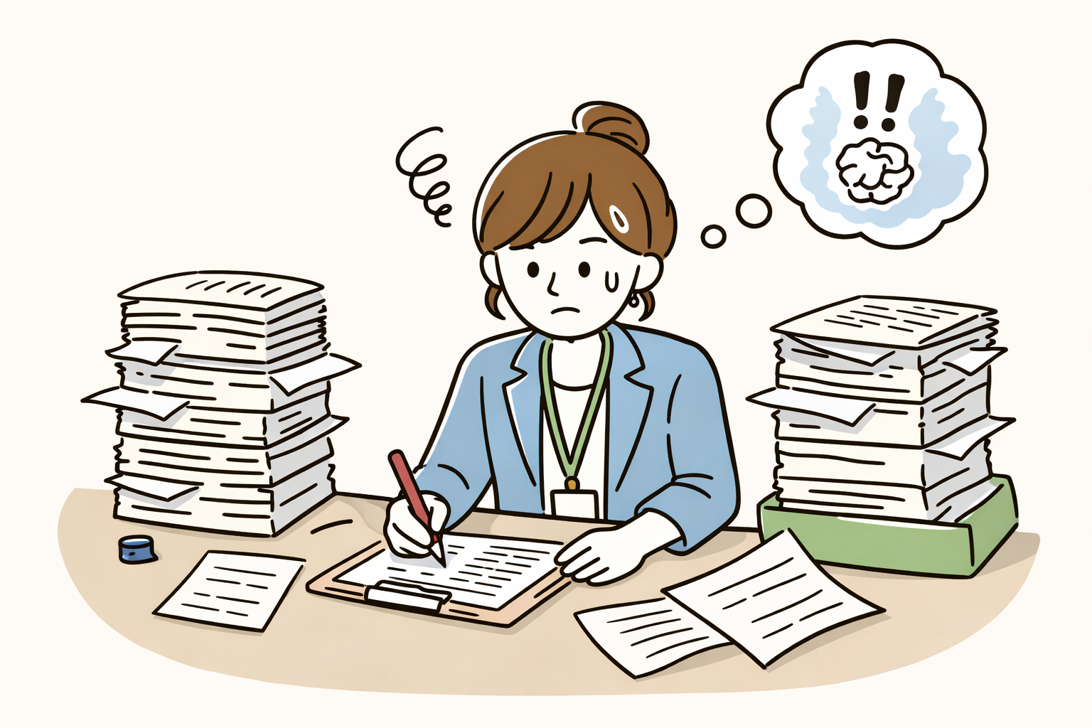 事務作業の負担